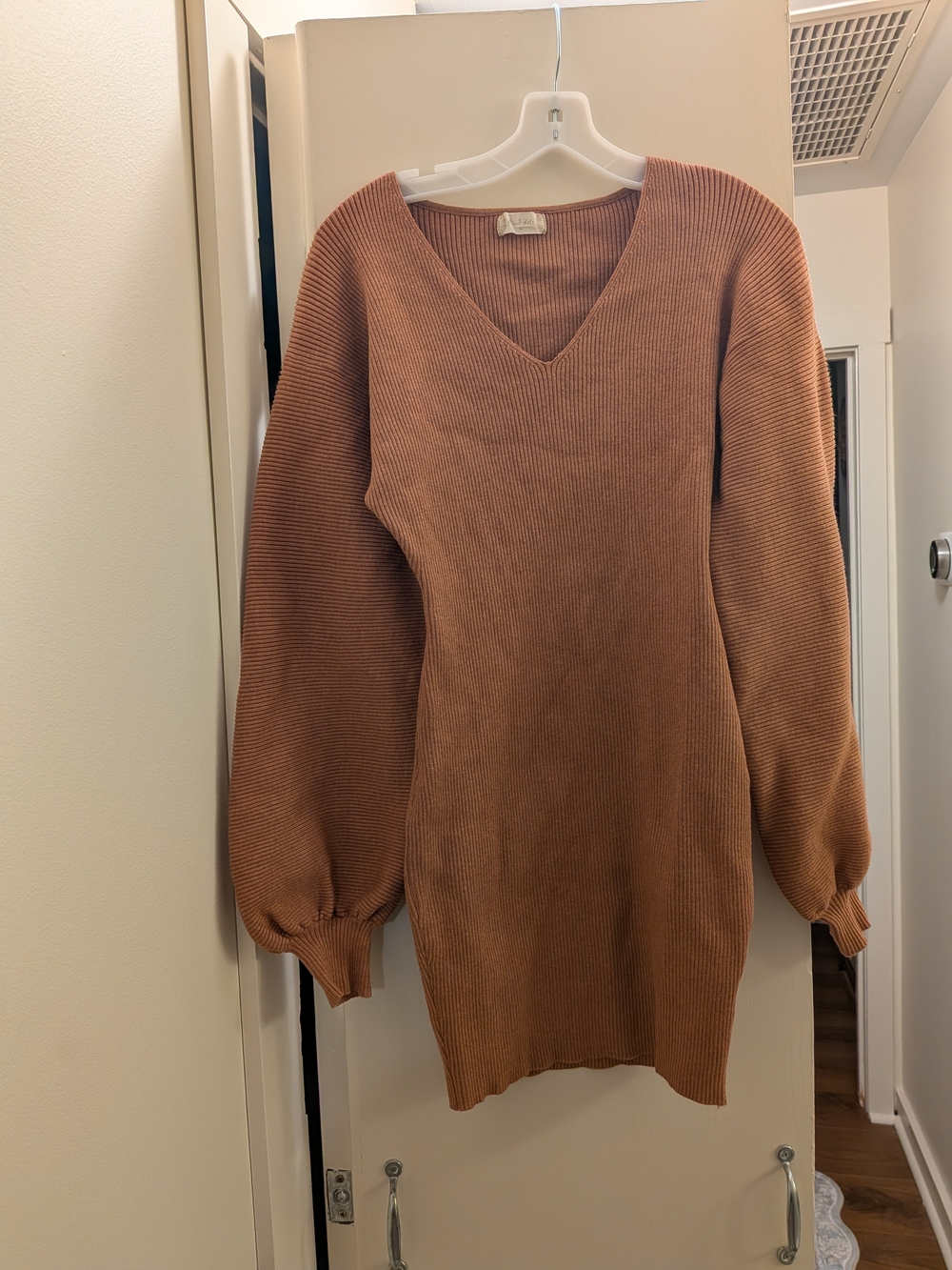 Altar'd State Ribbed Crewneck Sweater Dress